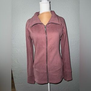Lululemon Womens Radiant Cotton Fleece Jacket Pink‎ Blush Size 4